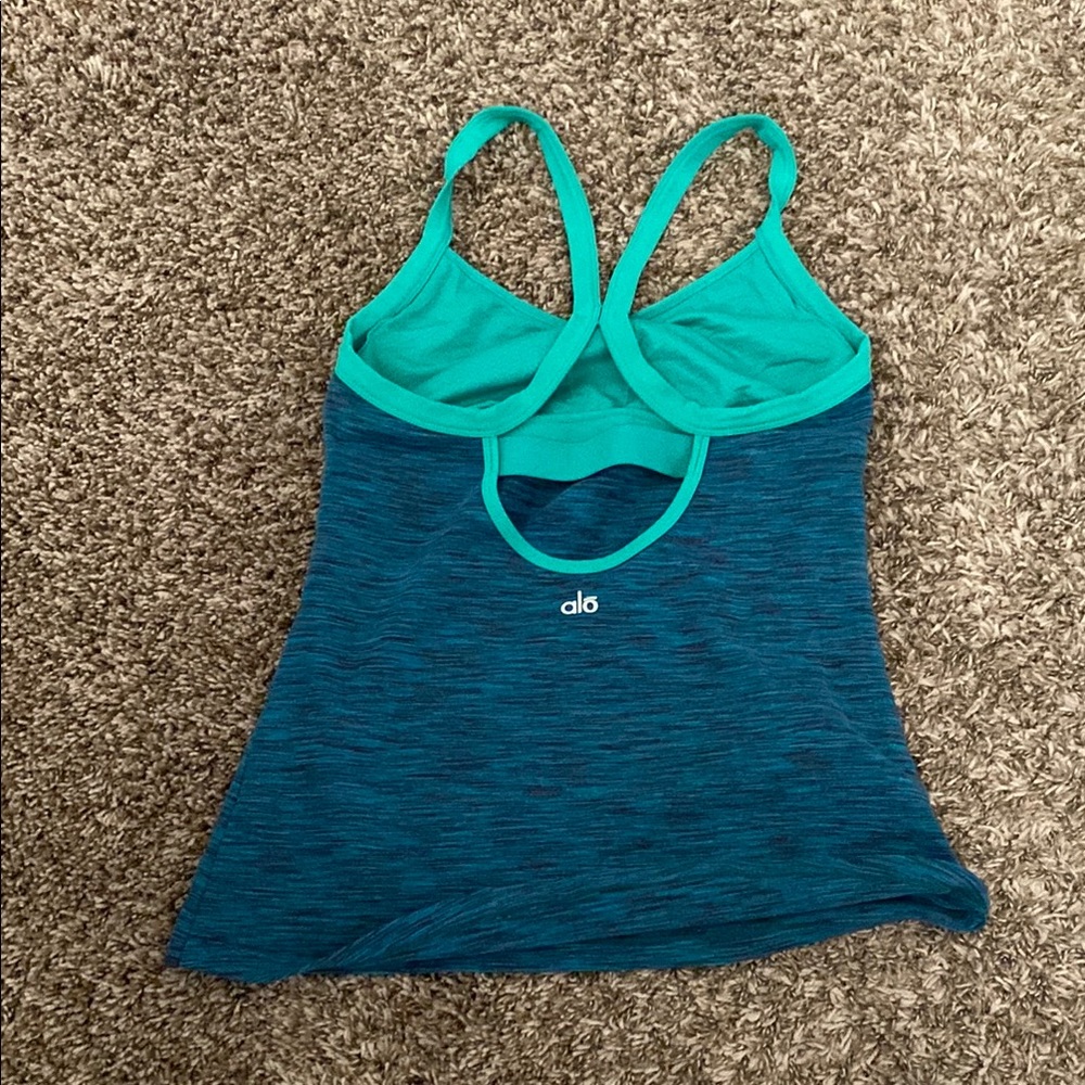 Alo Teal Blue Tank Top
